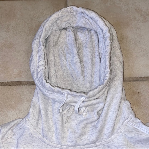 Nike women’s light gray heathered oversized drawstring  hoodie - Picture 8 of 12